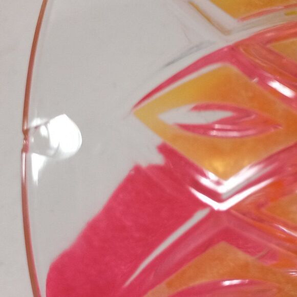 Vintage Glass Dessert cups (1 flawed) Diamond Yellow Design Cottagecore Grandmac - Picture 6 of 7